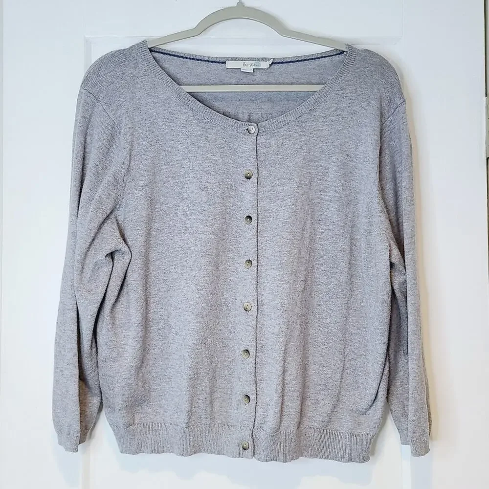 Boden Cotton Button Front Cardigan